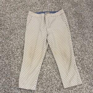 Banana Republic Beige Polka Dot Capris